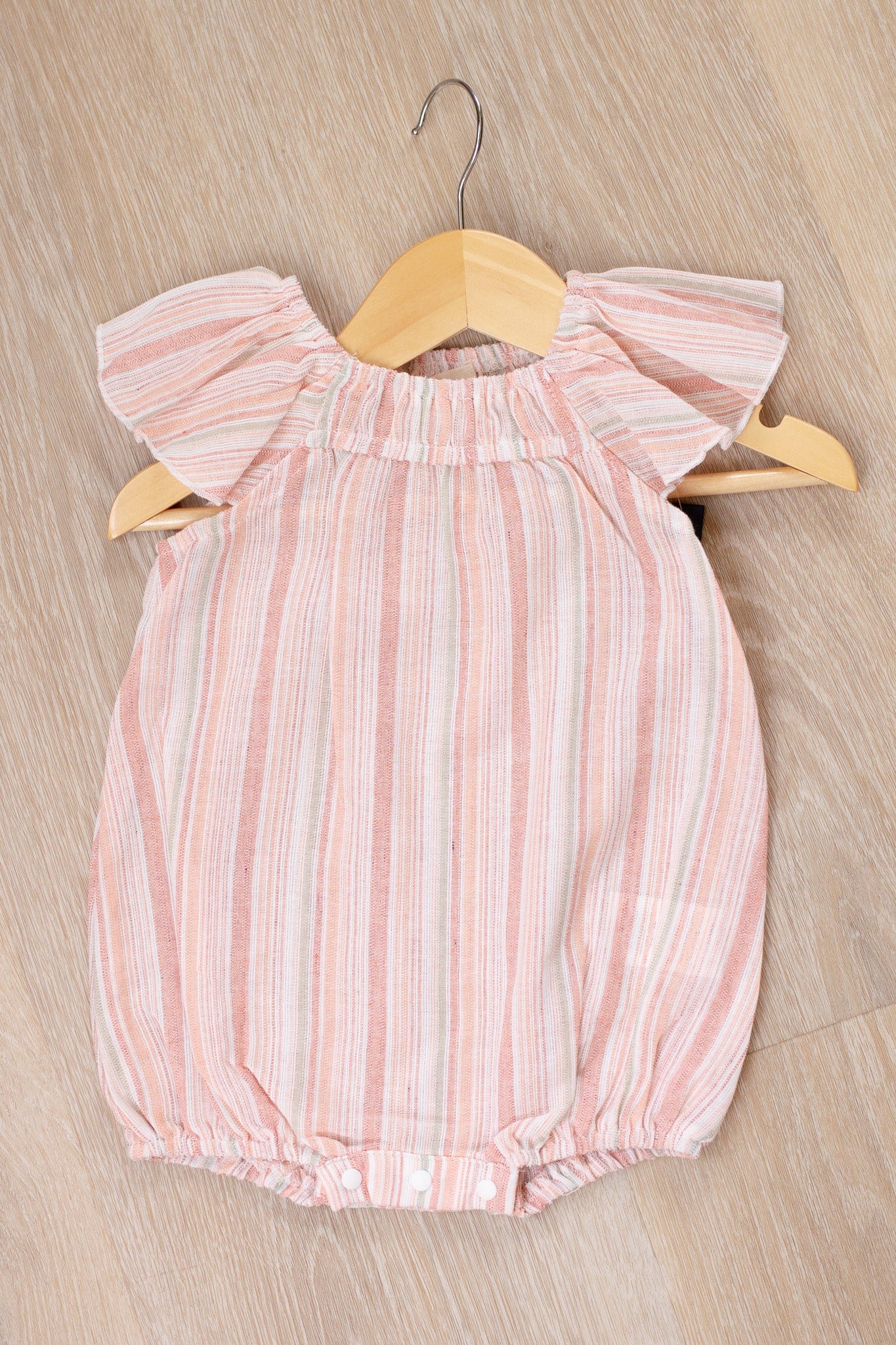 Sandy Pink Stripe Romper