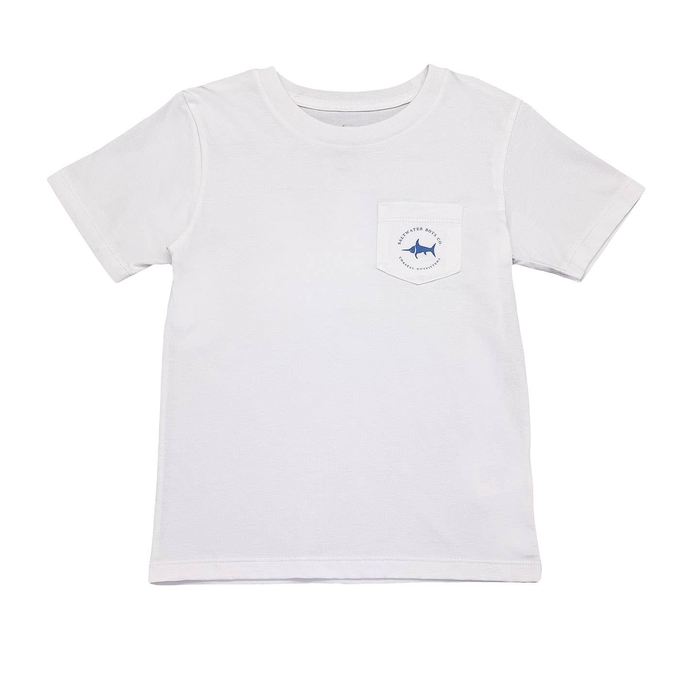 Boys Crab SS Graphic Tee- White