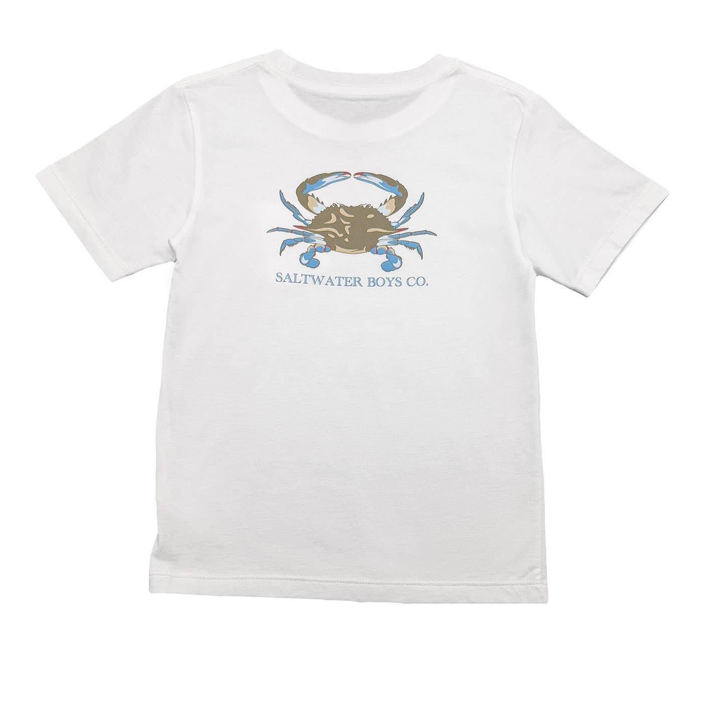 Boys Crab SS Graphic Tee- White