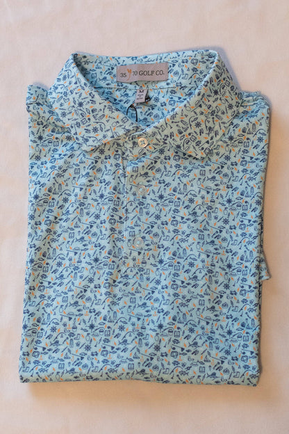 Gone Fishin' Kids' Polo: Medium
