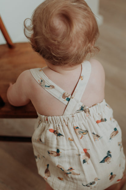 Ducks - Muslin Retro Sunsuit