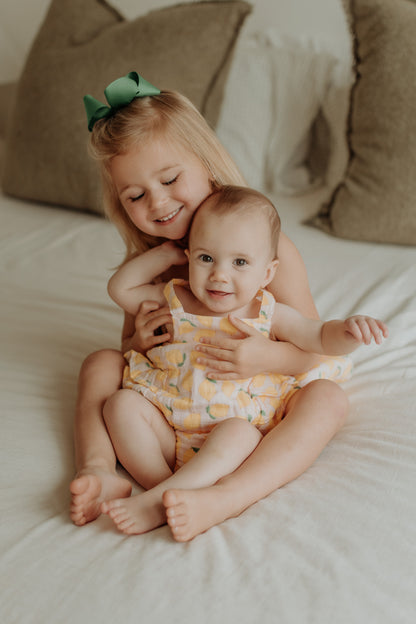 Lemon Sorbet Muslin Ruffle Sunsuit