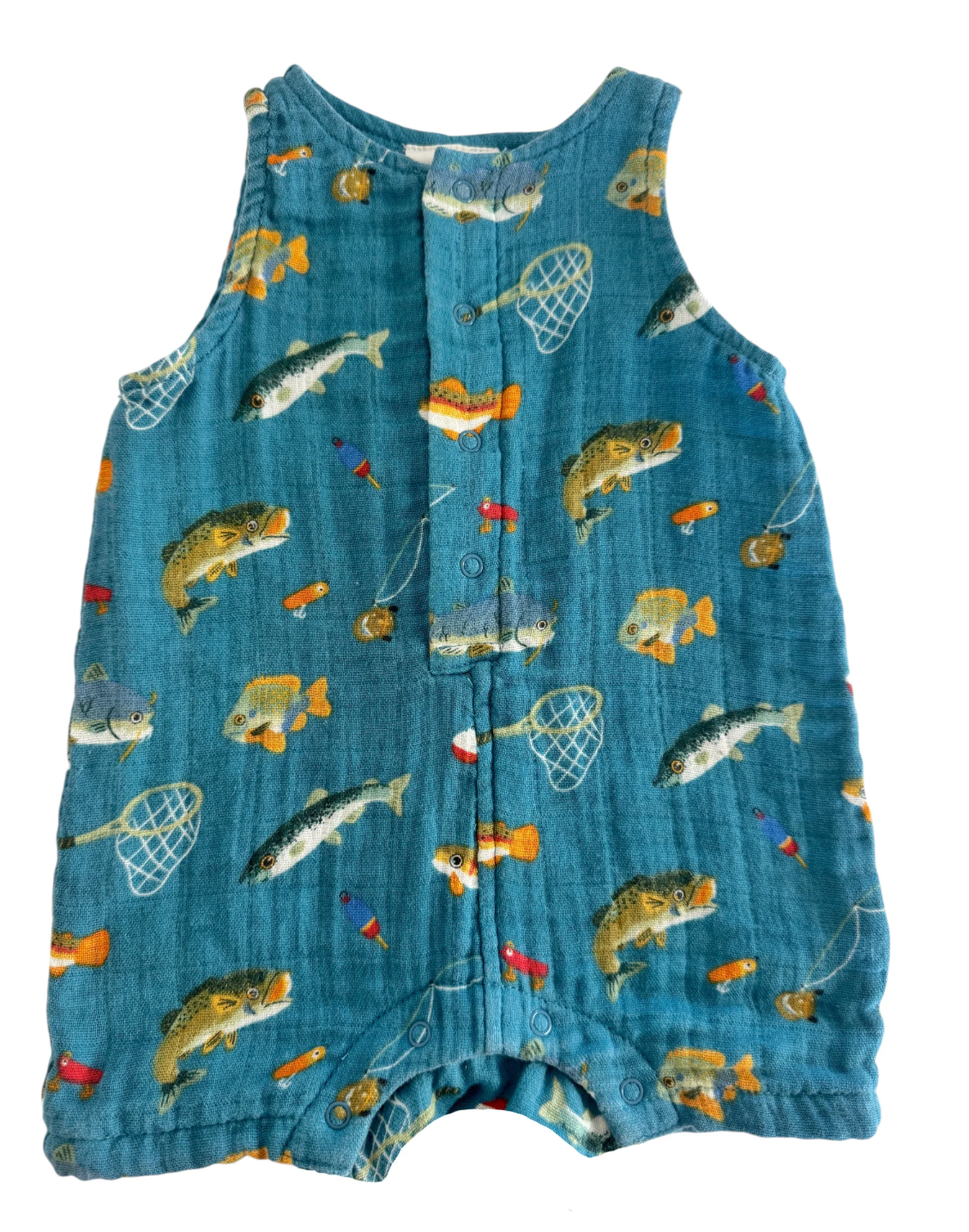 Gone Fishing Muslin Shortie