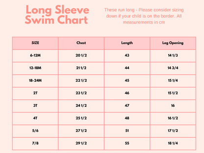 Little Fireworks Long Sleeve Swimsuit