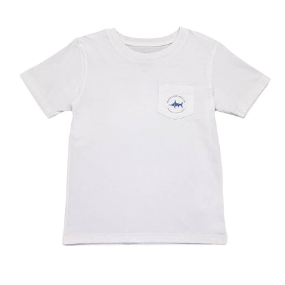 Boys Crab SS Graphic Tee- White