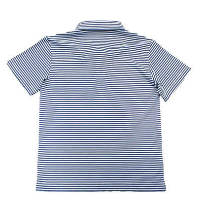 Inshore Boys Performance Polo Navy Stripe : Navy Stripe